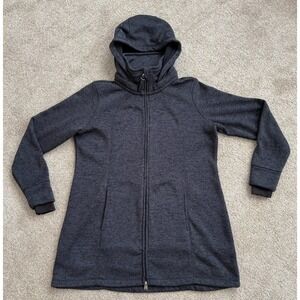 Calvin Klein Performance Men Jacket 1X Gray Blue Fleece Full Zip Detachable Hood